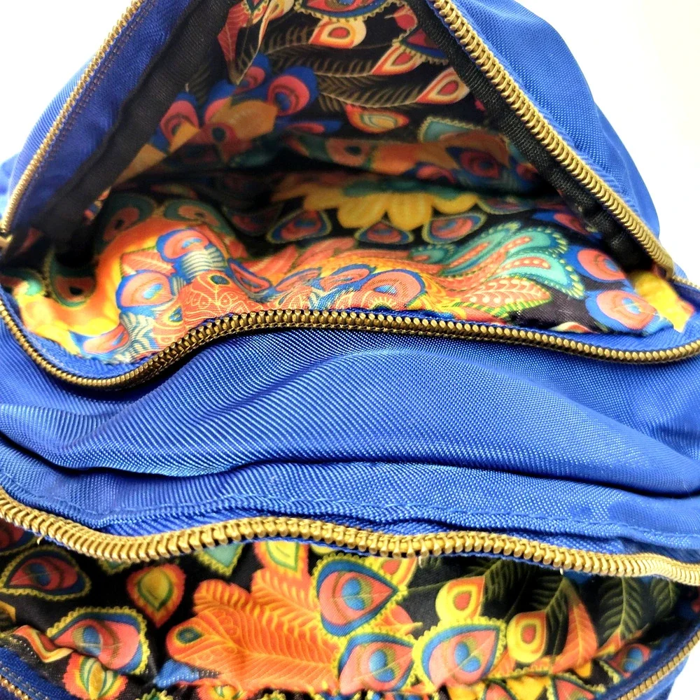 Travelon Crossbody Bag Blue Small Adjustable Strap Multi Pocket Travel Purse